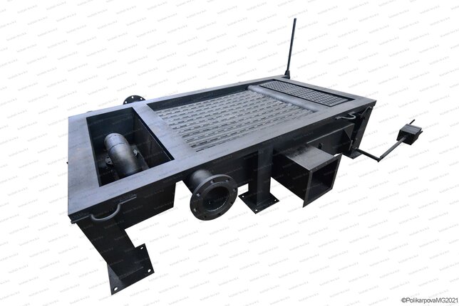 Топка с ручными поворотными колосниками котла КВм-1.28