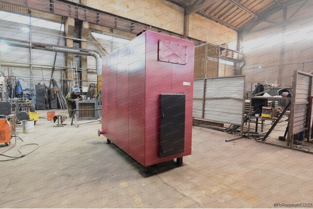 Дровяной котел 900 кВт с большой топкой твердотопливный